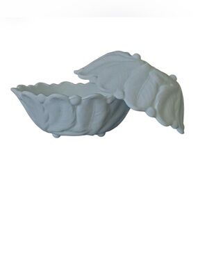 Vintage Indiana Glass Milk Glass Wild Rose Footed Bowl White Floral